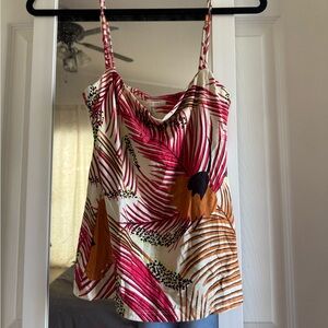 Novella Royale Pink Asymmetrical Sleeveless Camisole